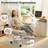 Big and Tall Cross Legged Office Executive Chair with Footrest and Convertible Infinite Gear Armsrest-317436220
