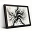 Ensemble de 1 tableau sur toile tendue, motif abstrait d'éclaboussures d'encre noir et blanc-1046269361