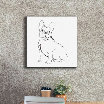 «Line Dog French Bulldog II» sur toile par Chris Paschke