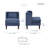 Elodie 27.5" Modern & Contemporary Accent Chair with Corduroy Fabric Upholstery, Reversible Seat Cushion, High-Density Foam over Pocket Coils-1578319655