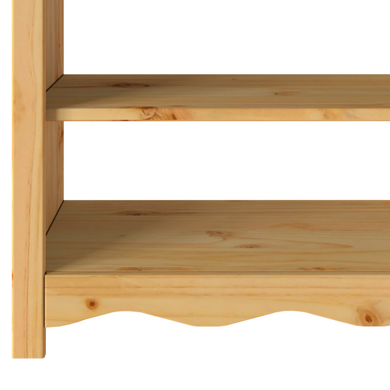 37cm Solid Wood Console Table, Light Oak