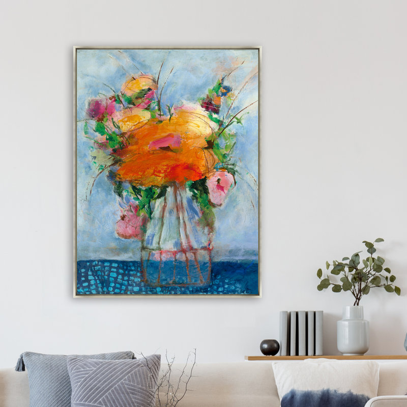 «Always by Your Side» par Susie Zolghadri - peinture sur toile, Pinceau gel, H 55,5 po x l 41,5 po