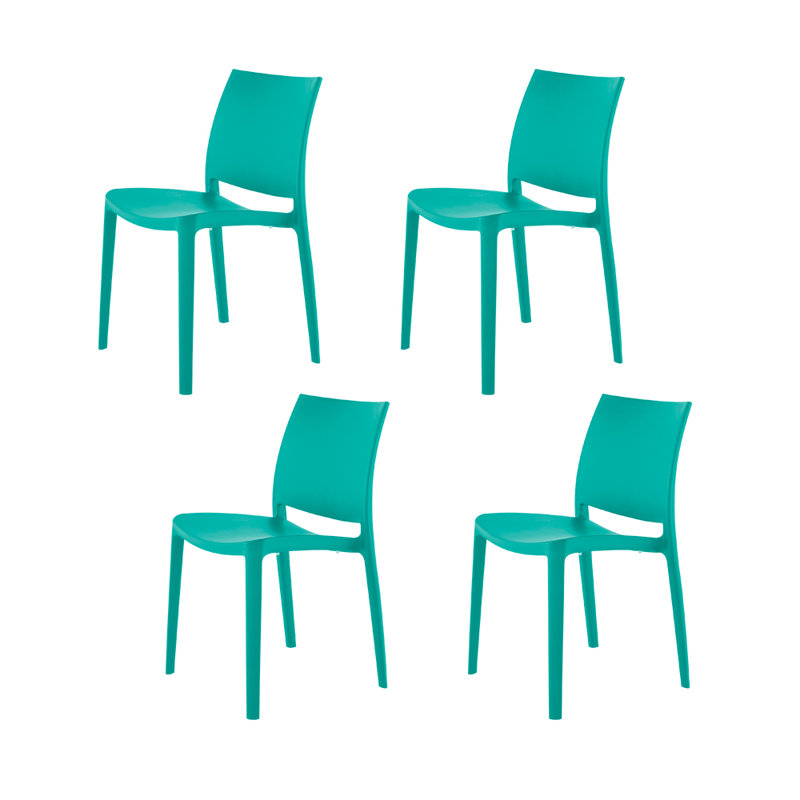 Chaise de salle à manger empilable Sensilla, Sarcelle