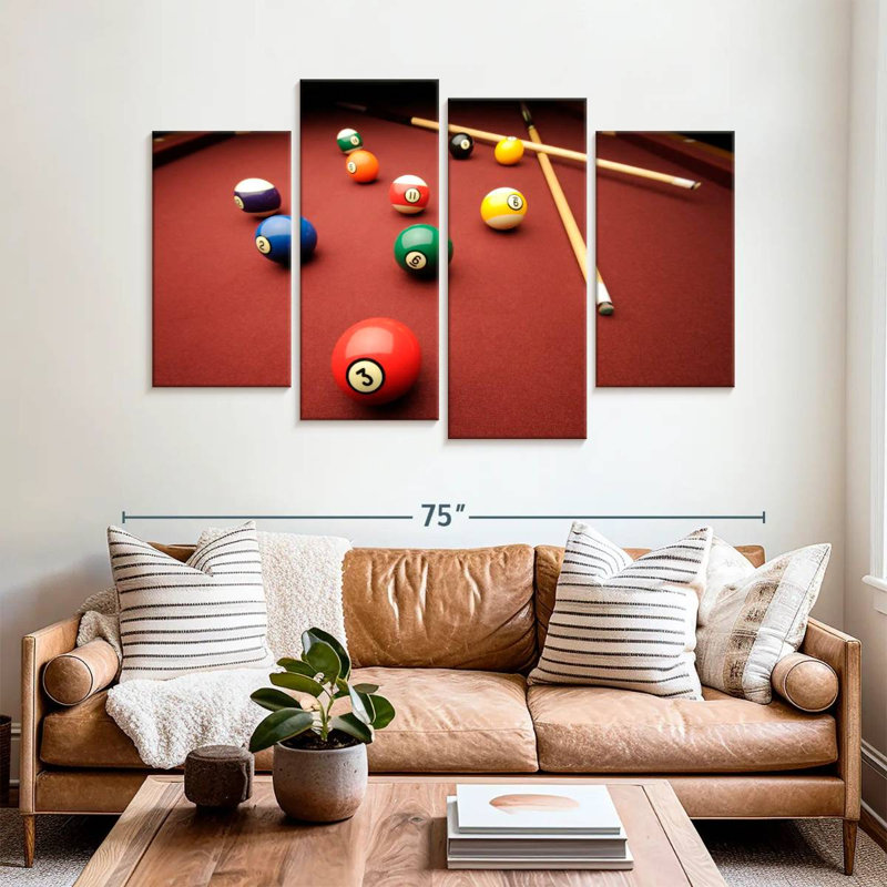 Senne, jeu de billard, H 42 po x l 68 po