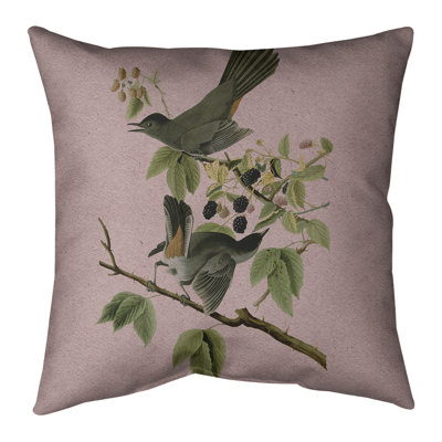 Housse et insert de coussin carré John Bird Audubon