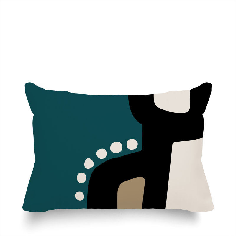Coussin lombaire réversible intérieur / extérieur Sofi Minimalist, H 18 po x l 25 po, Emerald