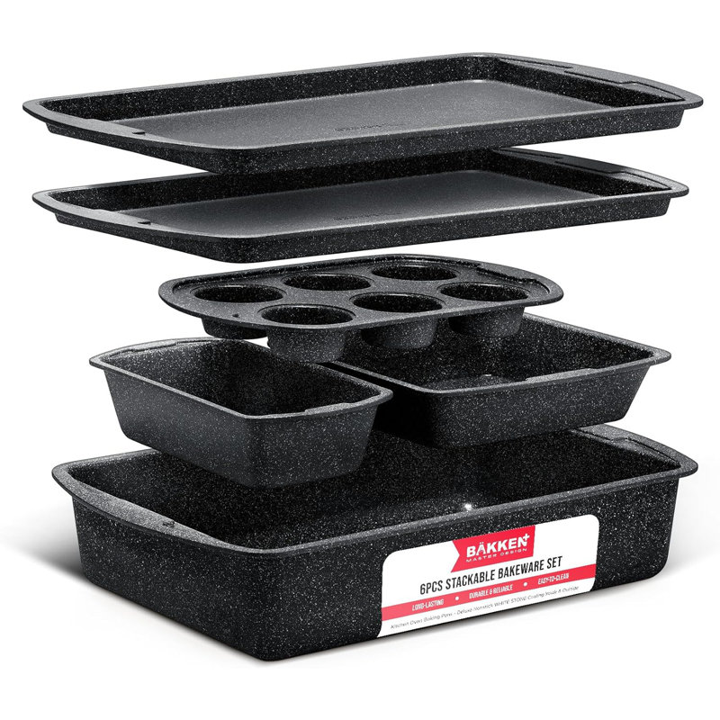 Lifemaster 6 Piece Non-Stick Steel Bakeware Set