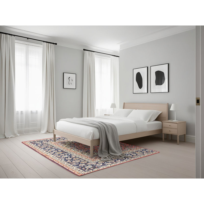 Tapis traditionnel rose / bleu Daily, Rectangle 5 pi x 7 pi