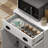 Kitchen Cabinet With - White For Stylish Storage Solution Microwave In With Adjustable Shelf Convenient Use