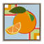 Cadre flottant géométrique à fruits orange, design par Daniela Santiago-712649999-712649985
