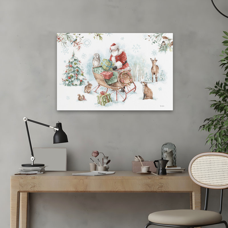 Fêtes magiques I - animaux, oiseaux, art bleu-brun, H 16 po x l 24 po