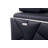 Black Genuine Leather Sofa with Adjustable Headrests-841366766
