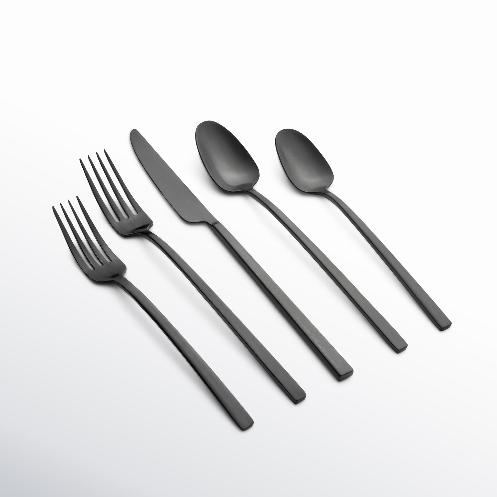 Loretta Flatware Set - Service for 4, Black Satin