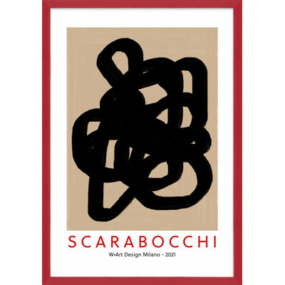 Derica Doodles In Black 1, reproduction d'art encadrée