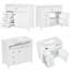 Meuble-lavabo de salle de bain avec tiroirs et armoire - Rangement de meuble-lavabo moderne-978780267-978780268