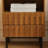 Wooden Stripe 2 Drawer Nightstand-2062894037