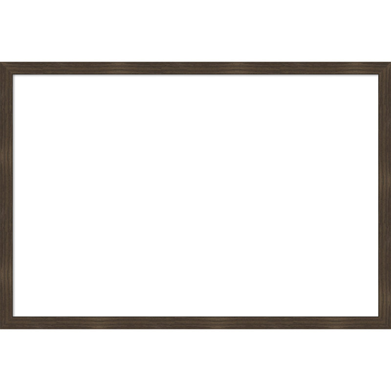 Woodgrain Stripe Framed Dry Erase Magnetic Board Organization Boards, H 20 po x l 14 po, Brun