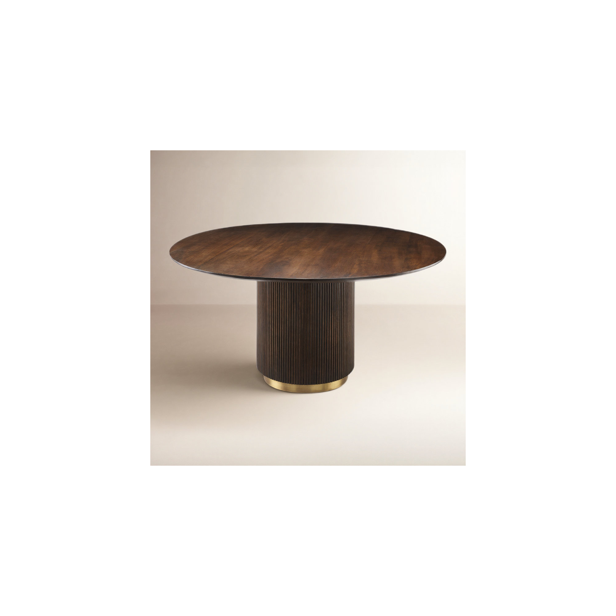 Rylee Modern Dining Table, Brown, Black/Gold