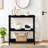 Versatile Console Table 3-Tier With Storage Shelves - Stylish Open Bookshelf Bookcase With Solid Wood Legs For Hallway, Living Room, And Bedroom-1393692733
