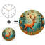 Horloge murale silencieuse en verre trempé de 30 cm, « Horloge Cerf de la forêt », sans tic-tac, fonctionne avec des piles (piles AA non comprises), décoration artistique pour la maison
