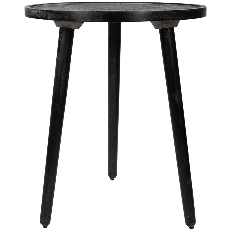 Table de bout à 3 pieds en bois massif