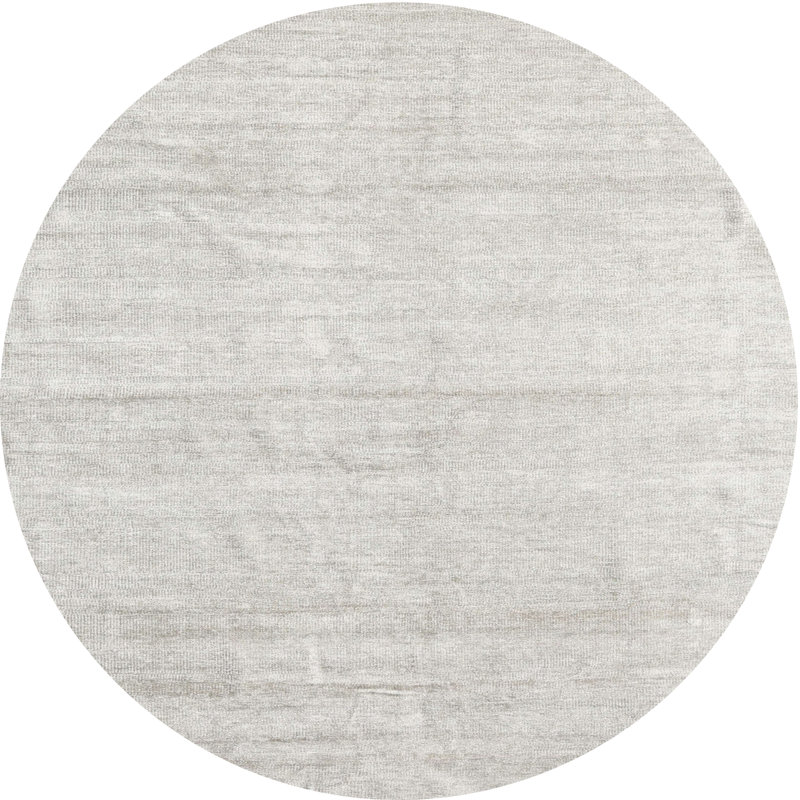 Tapis beige contemporain, Rond 8 pi
