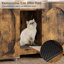 Double Cat Litter Box Furniture, Large Cat Litter Box Fence With Cat Litter Pad-1908902737