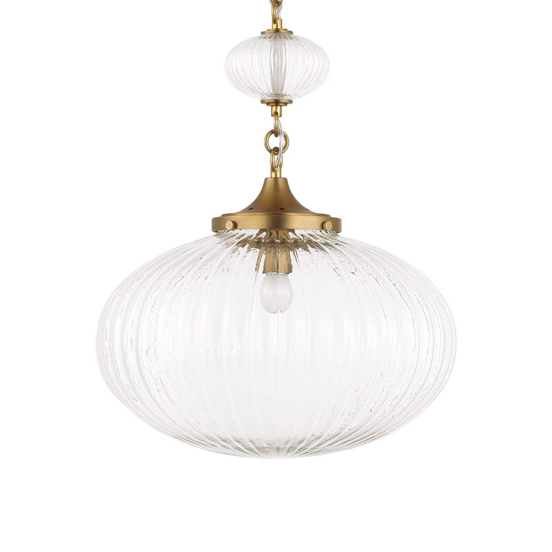 Luminaire suspendu en verre 1 lumière Uttermost Bellaire