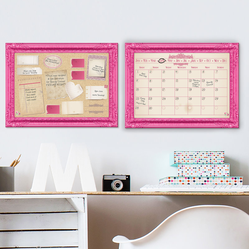 Tableau effaçable mural «Prettiest in Pink», 30" H x 40" L x 0,75" D