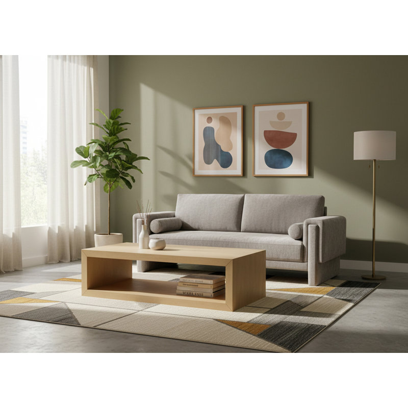 Canapé à accoudoirs carrés 89 po conforme à la norme CAL117 d'Ivanio, Tissu gris chenille