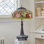 Lampe de table en vitrail de style Tiffany 35,5 po H Bush