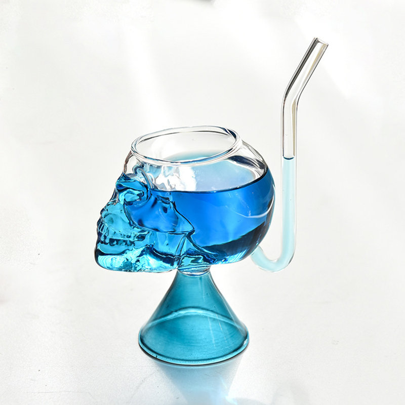 Verre à vin 10 oz. Cassity Vampire, Transparent / bleu