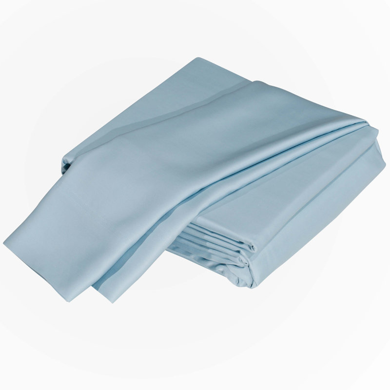 Sheet Set, King Sheet Set w/ 1 Fitted Sheet, 2 Pillowcases, Light Blue