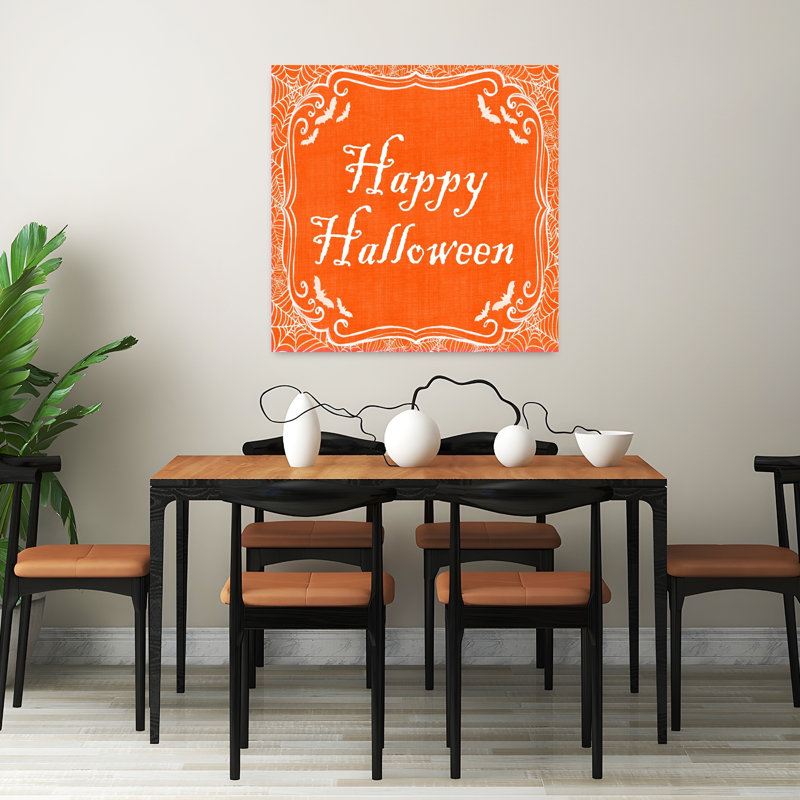 Art de chauve-souris Happy Halloween, H 32 po x l 32 po