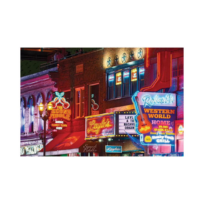 Nashville Neon Nights by Susanne Kremer - Wrapped Canvas Gallery-Wrapped Canvas Giclée, 101.6 cm H x 66.04 cm W x 1.91 cm D