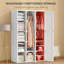 Armoire-penderie portative, armoire de chambre pliante, rangement pour vêtements avec 11 compartiments cubes, tringle, portes magnétiques, blanc