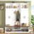 62.2''W Entryway Hall Tree with Bench, 3 Top Cubbies & Bottom Storage Space, Farmhouse Coat Rack with Hooks & Cabinets for Entryway, Hallway, Mudroom, Living Room-129607278