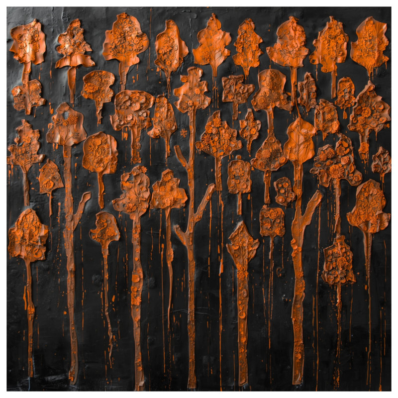 Housses de couette texturées oranges, Lit simple