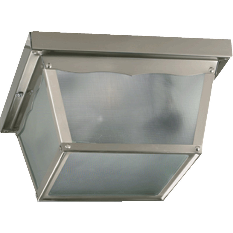 Glass Flush Mount, 5.25" H x 9.25" W x 9.25" D, Rust