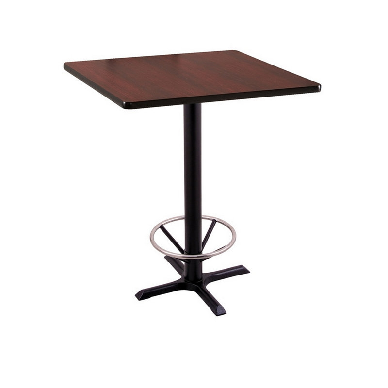 30" Square, Pedestal Table with Foot Ring, Bar Height (42" Height)