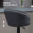 Swivel Upholstered Adjustable Height Counter Stool with Metal Frame-1626712990