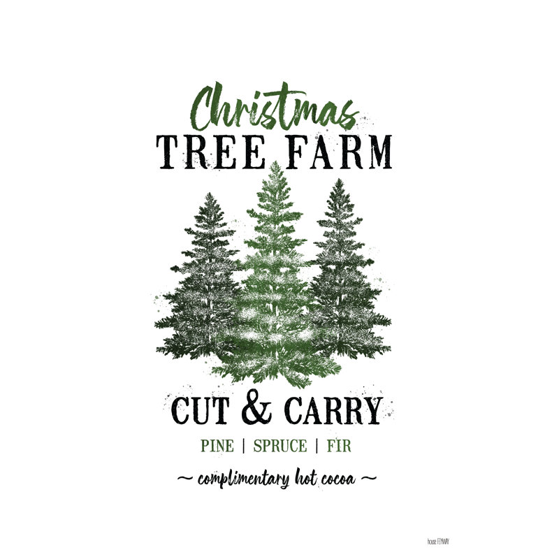 Ferme d'arbres de Noël 2883979, H 18 po x l 12 po, Non, Toile tendue