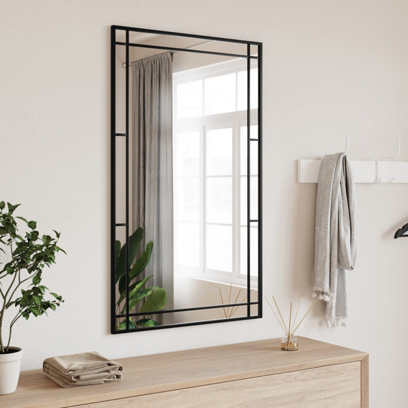 Laterrious Iron Rectangle Wall Mirror, 39.4" x 23.6"