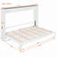 Grand lit escamotable mural et USB, blanc-745074079