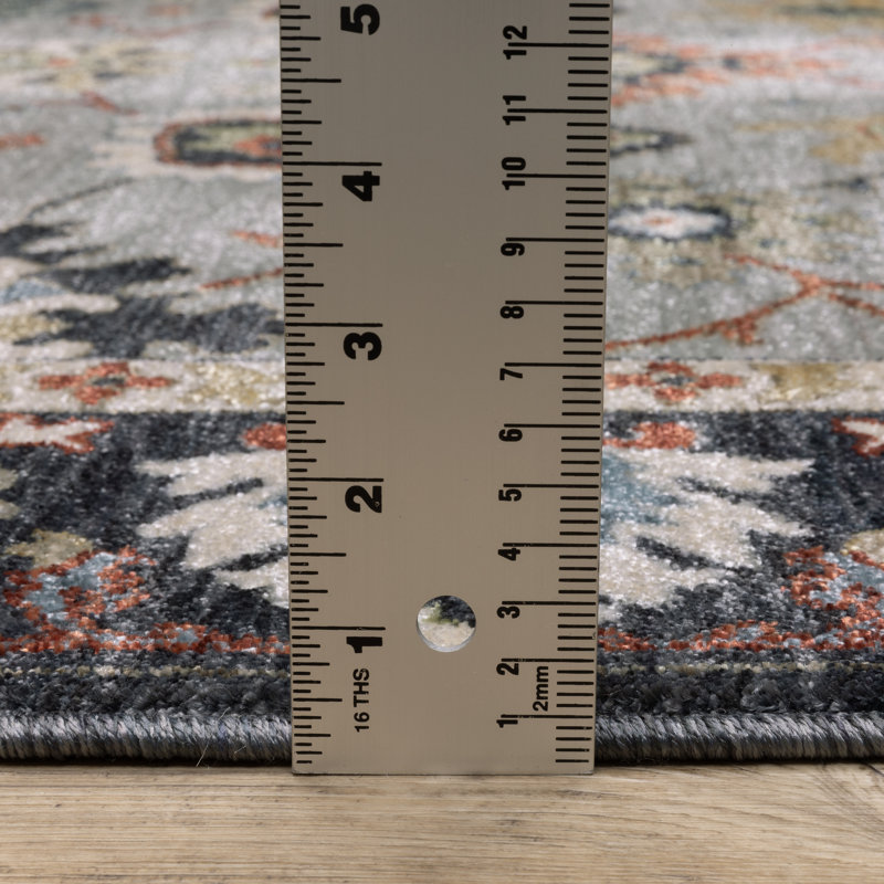 Caia Traditional Floral Blue/ Multi Area Rug, Runner 2'3" x 7'9"