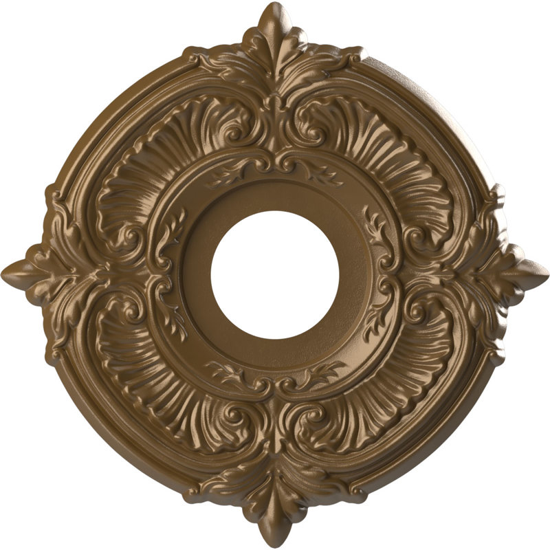 Attica Thermoformed PVC Ceiling Medallion, Metallic Champagne Bronze, 22" H x 22" W x 1" D