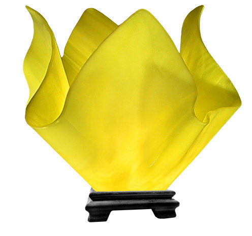 Lampe torchère noire 11,25 po Dale, Jaune canari