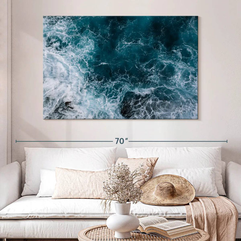 Gillard Blue Ocean Waves, 34" H x 51" W