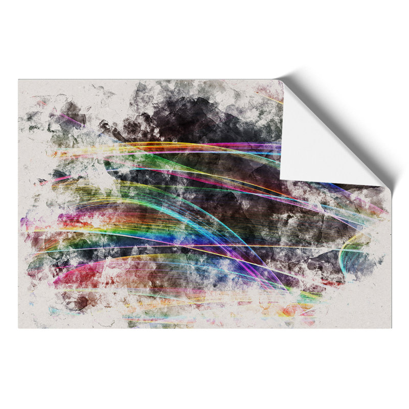Rainbow Smoke Vol Watercolour - Frameless Print, 42cm H x 59cm W x 0.1cm D