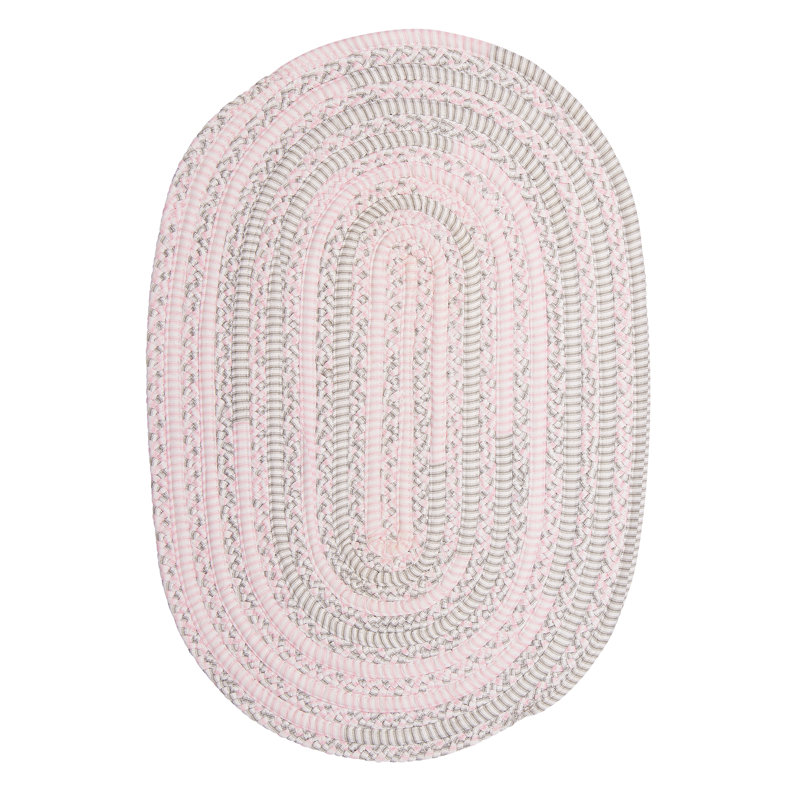 Tapis rose / gris Banneker, Ovale 2 pi x 3 pi